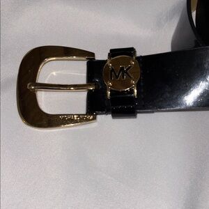 MICHAEL Michael Kors Black Synthetic Leather Belt Size M